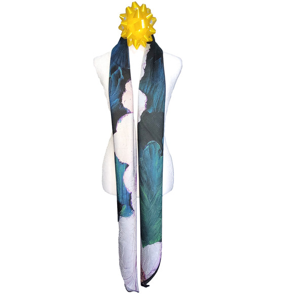 NWT Double Sided Silk Scarf 52"x52" Large Square Shawl Wrap XiangYunSha 3515 - Picture 12 of 12